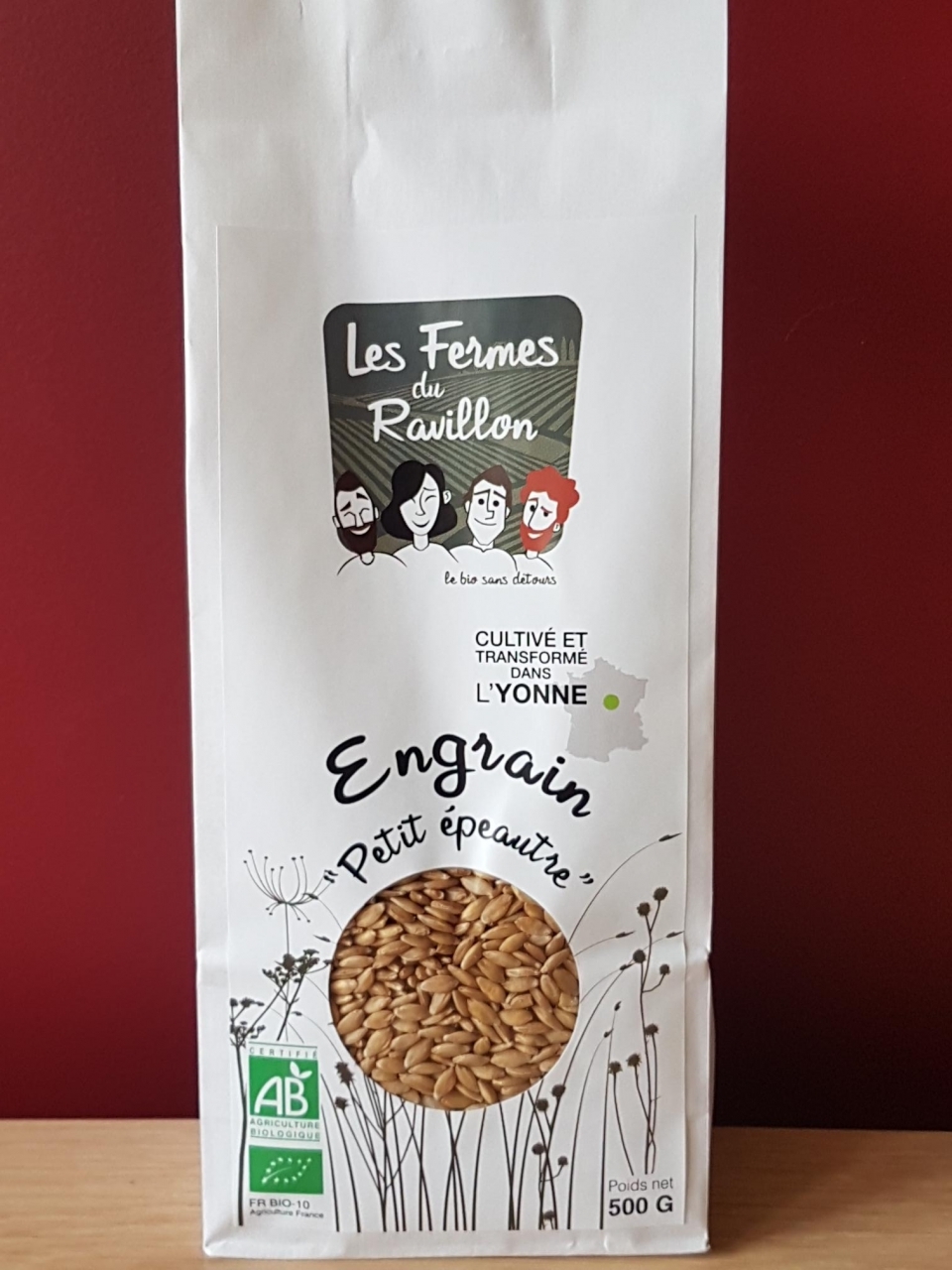 Engrain petit épeautre bio 500g 0 5 kg Les Fermes Du Ravillon