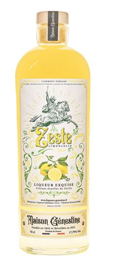 Zeste Limoncello 70 Cl Distillerie Genestine Clermont Ferrand