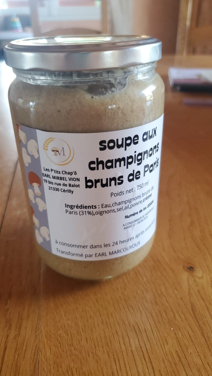 Soupe Aux Champignons Bruns De Paris Ml Les P Tits Chap