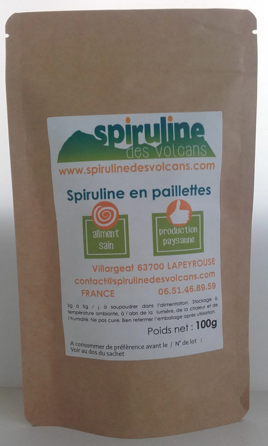 Spiruline En Paillette G G Spiruline Des Volcans Locavor Fr