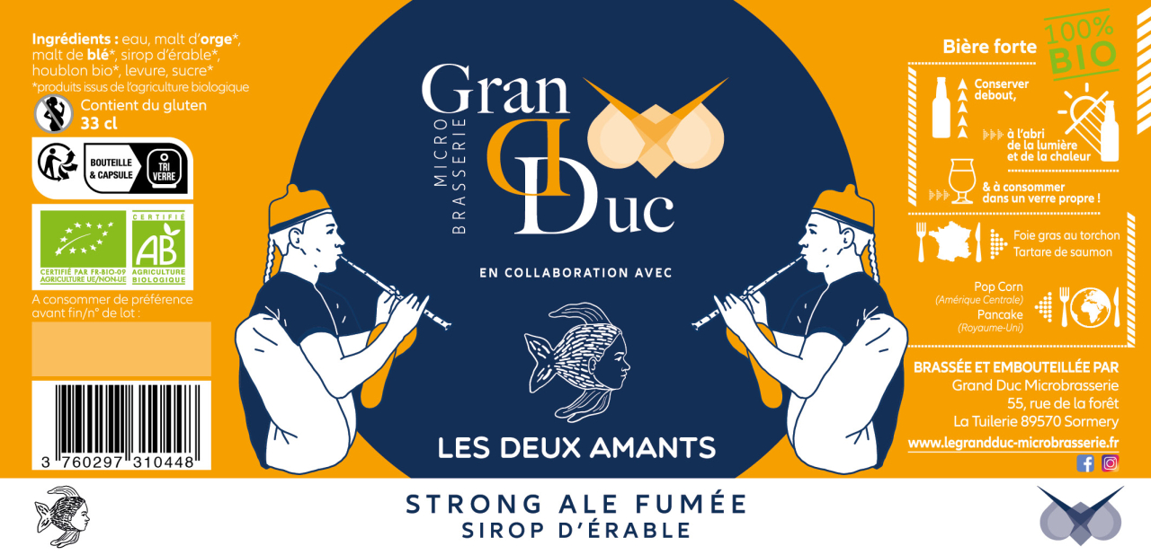 Strong ale fumée au sirop d érable 33 cl Grand Duc Microbrasserie