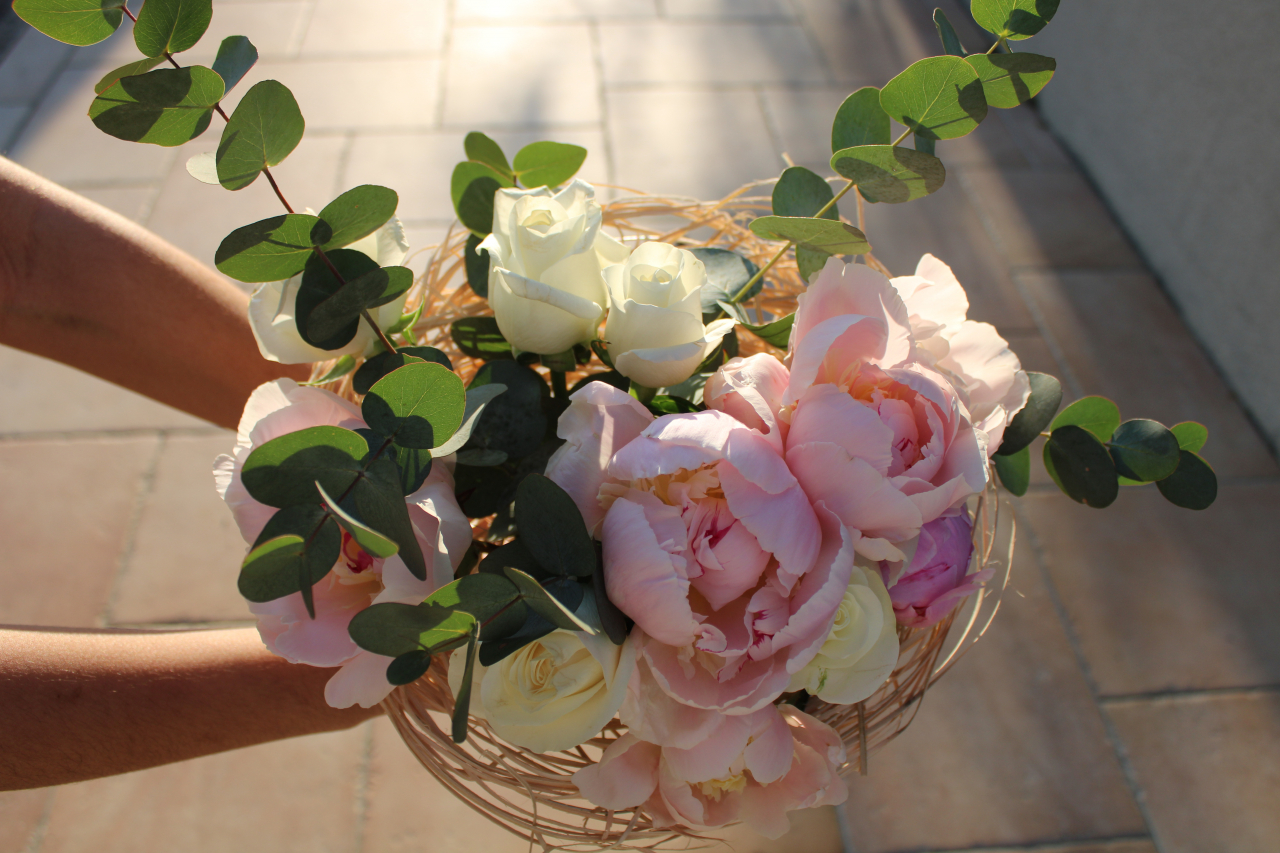 Mini bouquet fleurs séchées et vase - 4 u - Les Cycles Fleuris - Locavor.fr