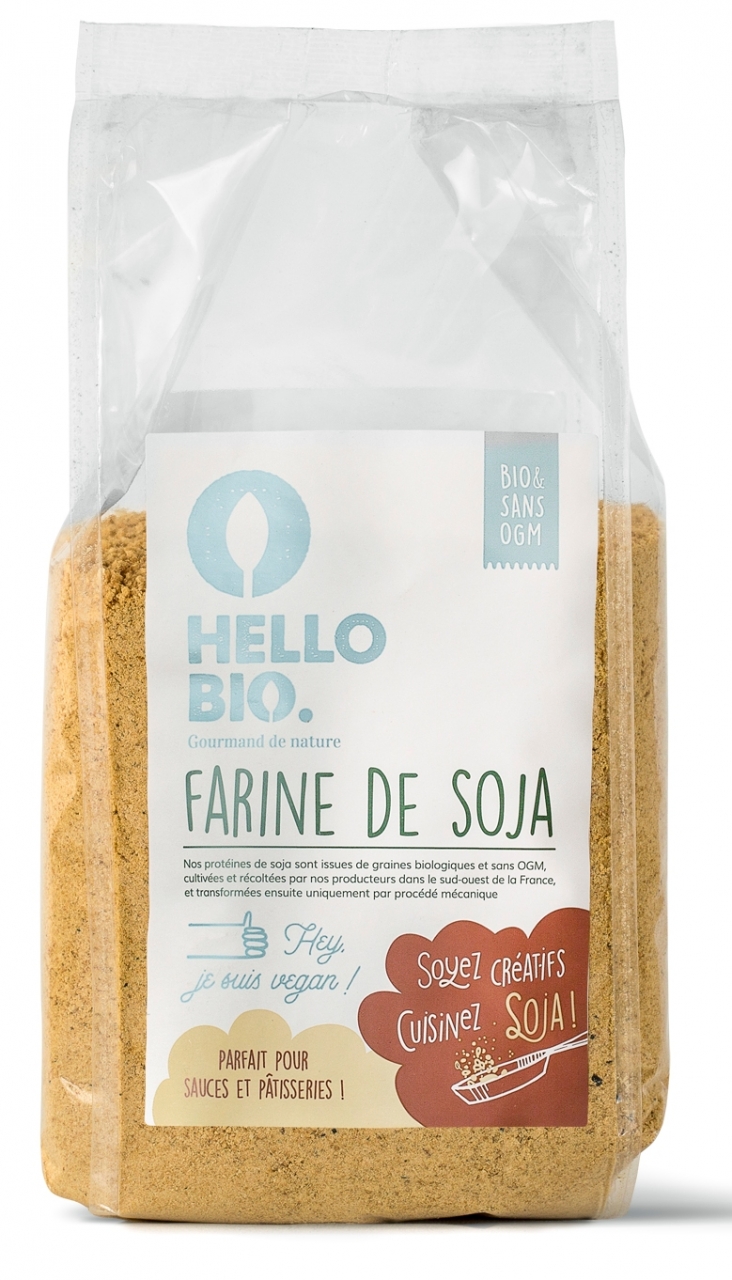 Farine de soja - 3 formats - Hellobio 