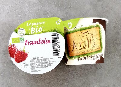 Yaourt fermier adelle à la framboise