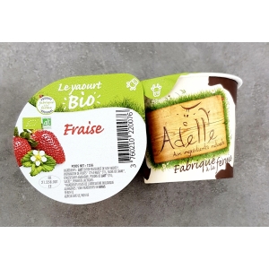 Yaourt fermier adelle à la fraise