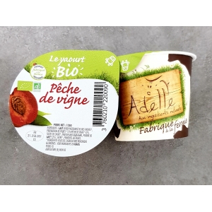 Yaourt fermier adelle à la pêche de vigne