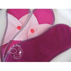 Protection périodique lavable flux moyen rose