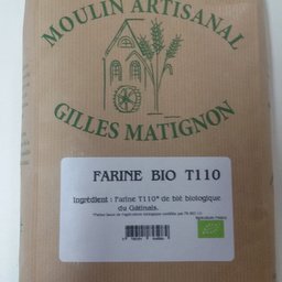 Farine de blé bio t110 conditionnée par 5 kgs