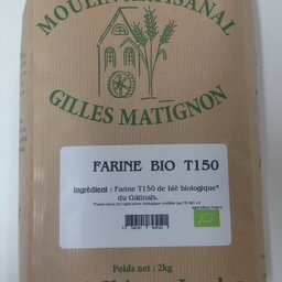 Farine de blé bio t150 conditionnée par 5 kg