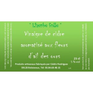 Vinaigre cidre fleur d'ail des ours