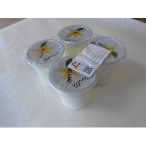 Yaourts aromatisés à la vanille par barquette de 4u