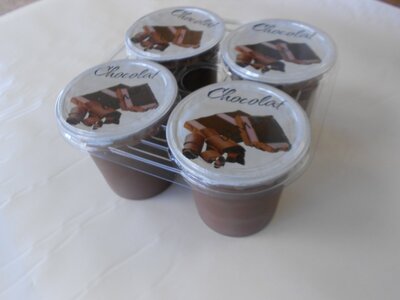 Yaourts aromatisés au chocolat par barquette de 4u