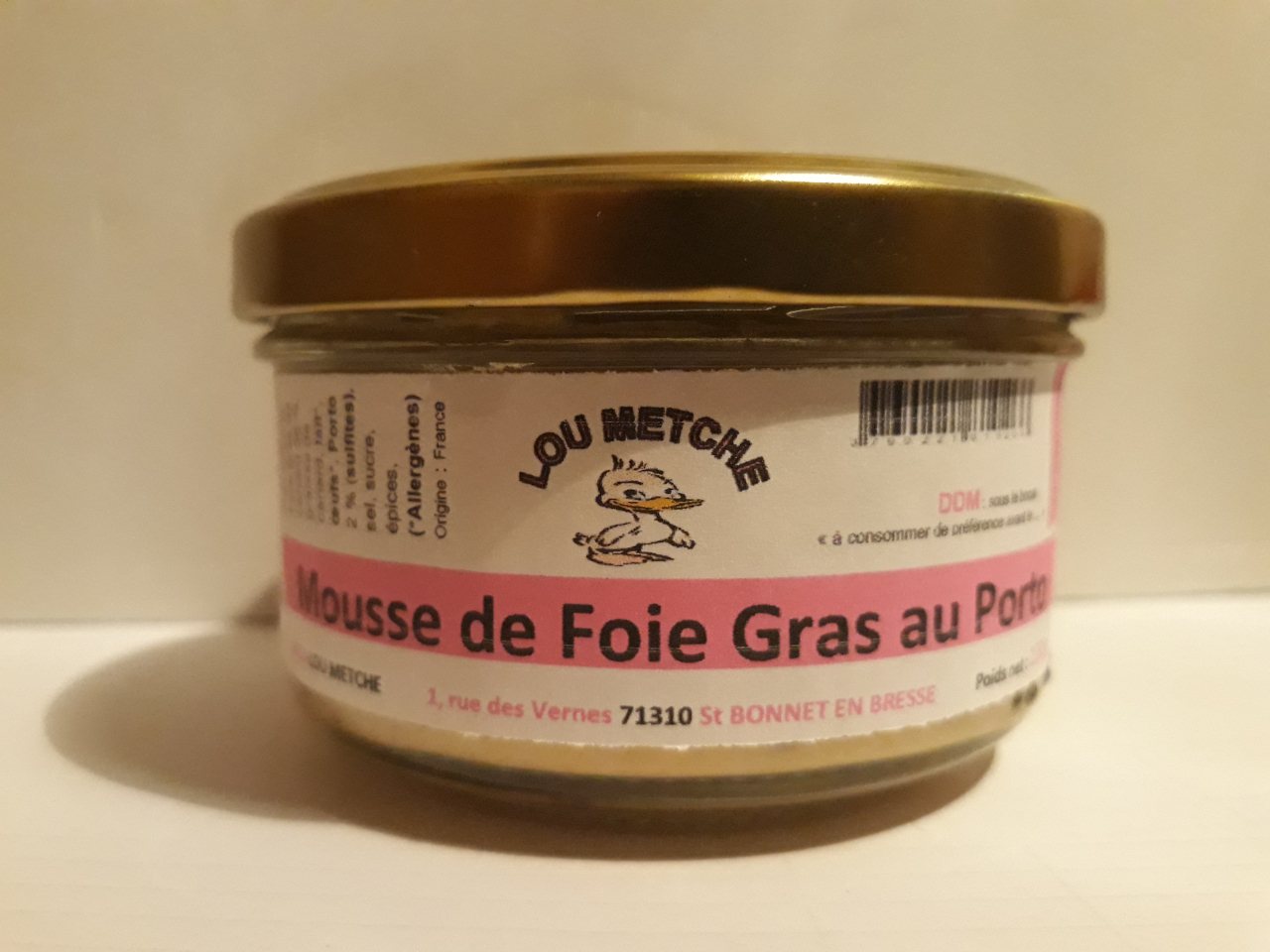Mousse de foie de canard au porto 180 g - 180 g - Lou Metche Scea