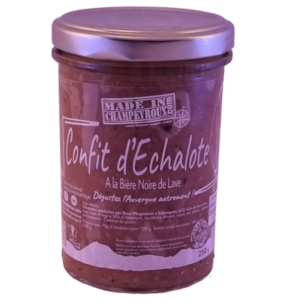 Confit d'échalotes à la bière noire de lave