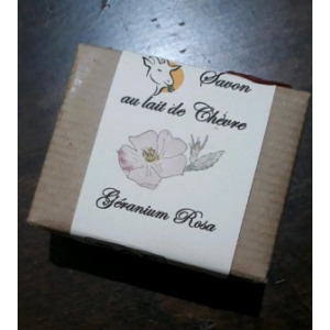 Savon au lait de chèvre et géraniu