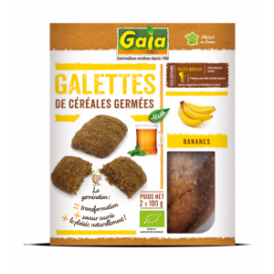 Galettes de céréales germées - bananes 2x100 g