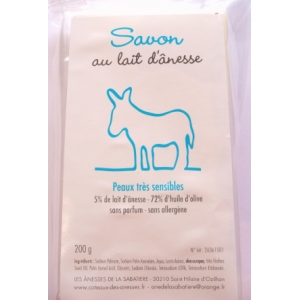 Savon au lait d'ânesses - 5% - natu