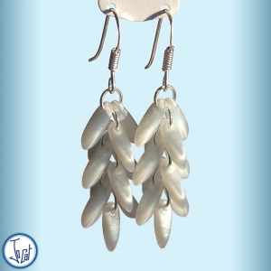 Boucles d'oreilles neige, courtes en acier chirurgical 