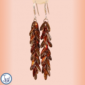 Boucles d'oreilles phoenix, longues en acier chirurgical