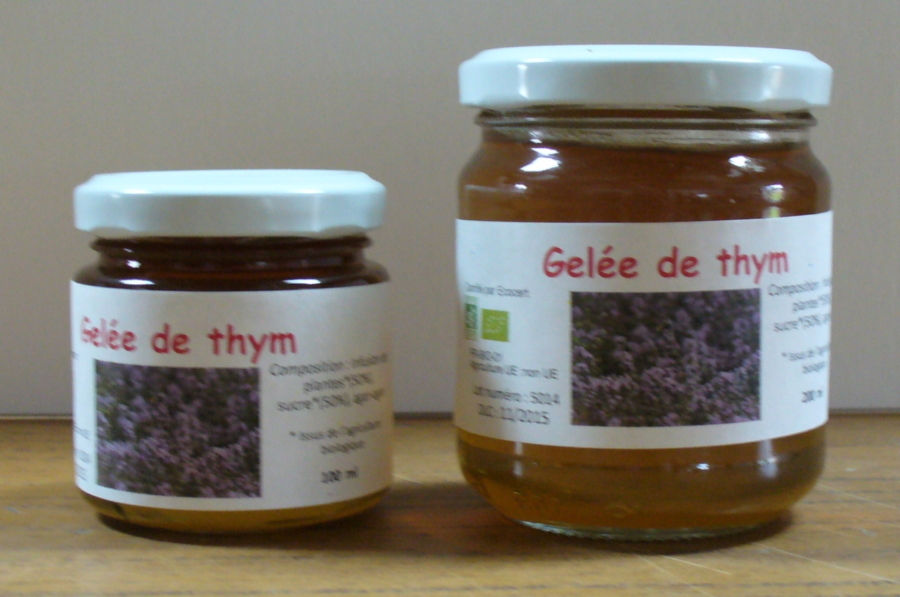 Gelée de fleurs de thym - 100 g - Ateliers De La Grange - Locavor.fr