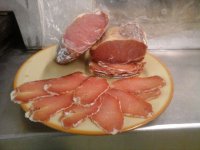 Filet de porc séché fumé tranché
