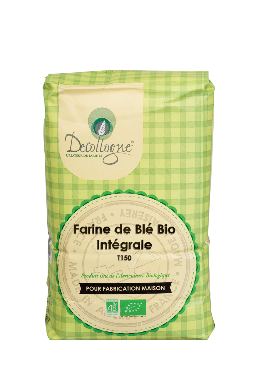 La Farine De Bl Bio Int Grale T Sachet Kraft D Kg Kg Moulin Decollogne Locavor Fr