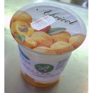 Yaourt nature sur coulis : abricot (2 x 125g.)