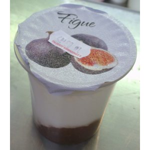 Yaourt nature sur coulis : figue (2 x 125g.)