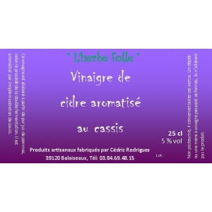 Vinaigre de cidre au cassis