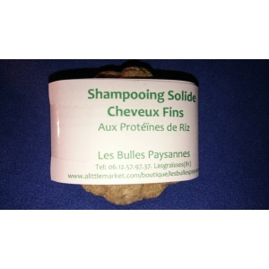 Shampooing cheveux fins protéines de riz huiles bio cameline pépins de raisin