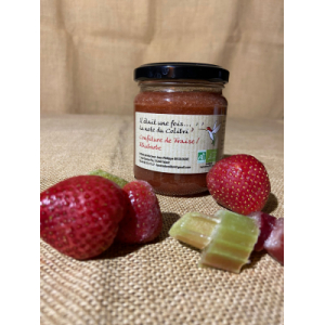 Confiture de fraises rhubarbe