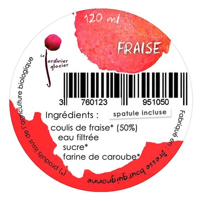 Sorbet fraise lot de 2 pots 120ml-