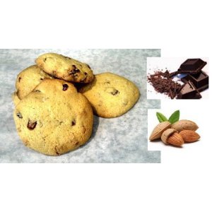 4 cookies, choco noir-amandes
