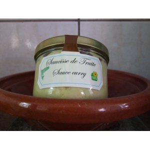 Saucisse de truite sauce curry