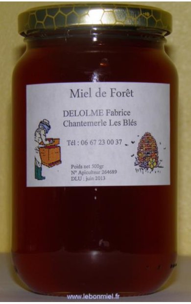 Miel de forêt & sapin pot en verre en vente