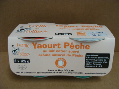 Yaourt arôme naturel de pêche