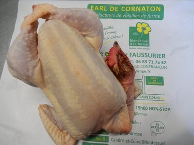 poulet de ferme prêt-à-cuire 2 kg