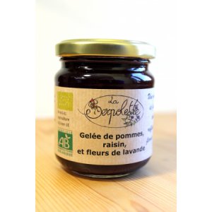 Gelée de pommes, raisin et lavande