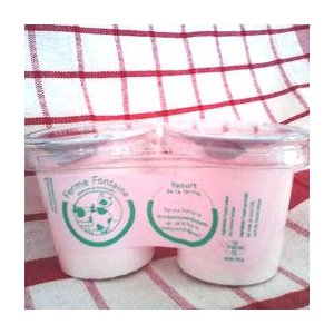 2 x  yaourts cerise brassé