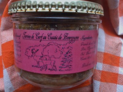 Terrine de cerf au cassis