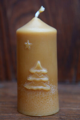 Bougie sapin lisse