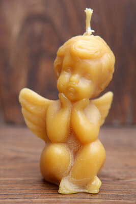 Bougie ange accroupi