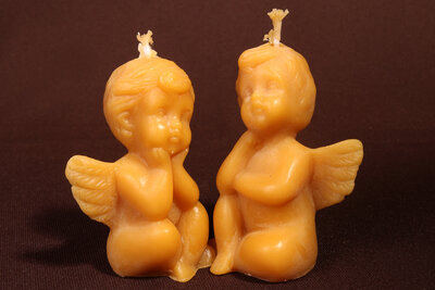 Bougies anges duo