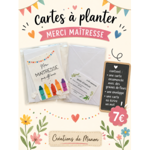 Carte merci maitresse crayons