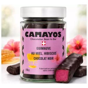 Guimauve au miel, hibiscus & chocolat noir
