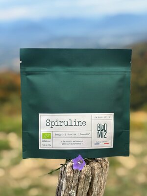 Spiruline sèche bio en paillettes 100 g