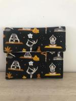 Pochette à savon/disques 'noir yoga'