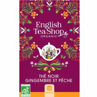 Thé noir gingembre & pêche bio 20 sachets