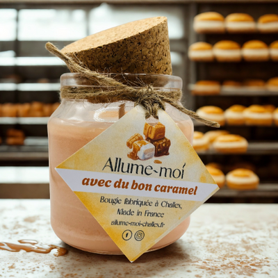 Bougie 'avec du bon caramel'
