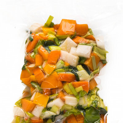 Soupe de légumes sous vide